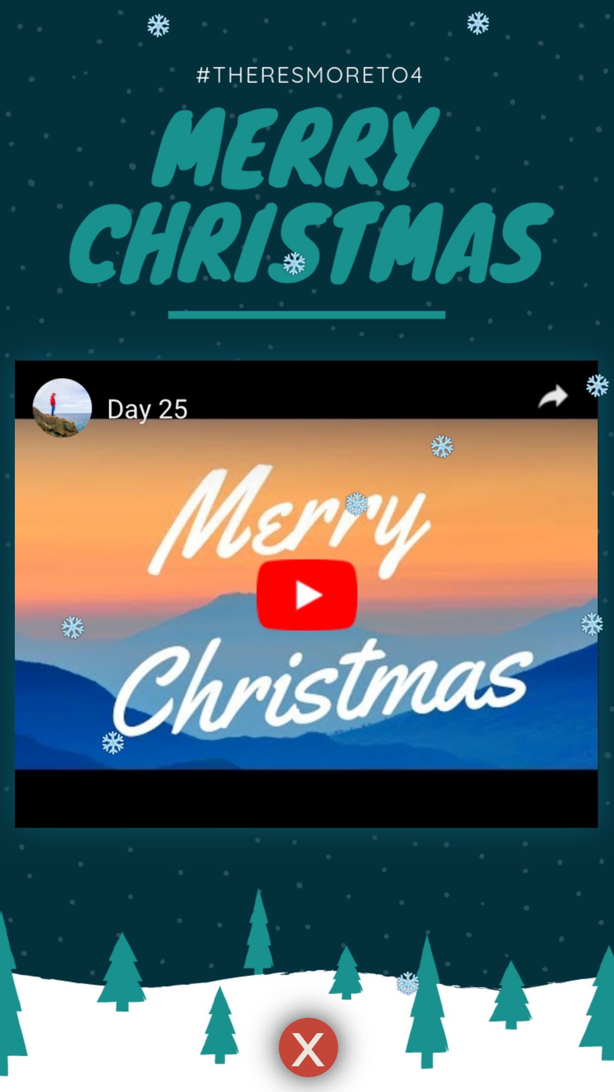 a screenshot of Christmas day in the advent calendar app